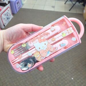 Brand New Japan Sanrio Hello Kitty Tableware Set Stainless Steel